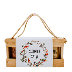 Zestaw miodów smakowych 3x 350g w skrzyneczce